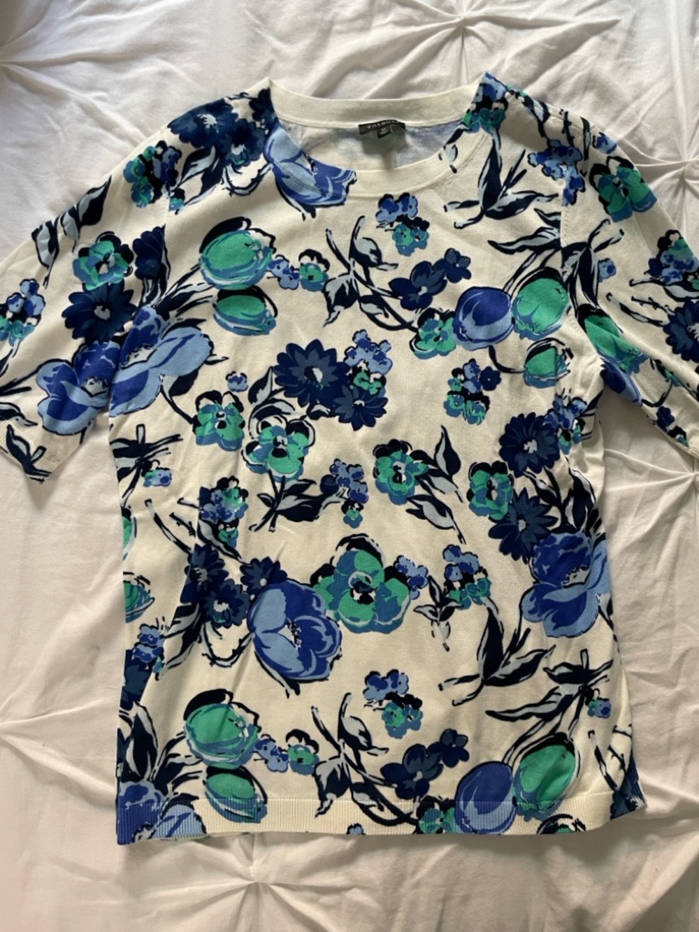 Talbots Floral Short Sleeve Sweater - Picture 7 of 7
